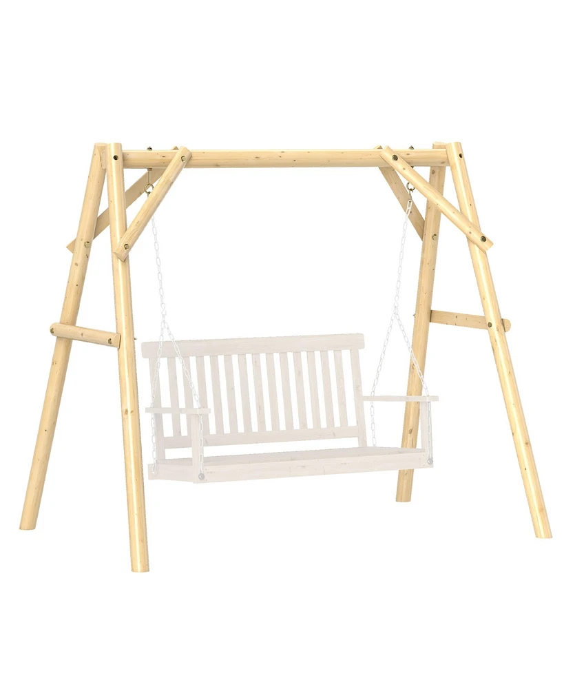 Outsunny 660lbs Porch Swing Frame, Swing Chair Sd Only for Diy Painting