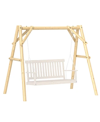 Outsunny 660lbs Porch Swing Frame, Swing Chair Sd Only for Diy Painting