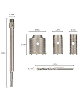 Xdovet Hole Saw Kit for Sds Plus Hammer Drills 30 50 65 mm Hole Saw Set, Suit for Concrete Cement Brick Stone Wall Drilling