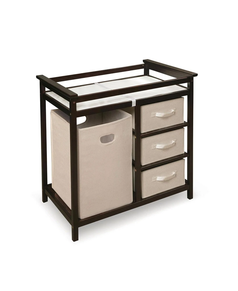 Slickblue Baby Changing Table with 3 Baskets and Hamper Convenient Storage and Organization