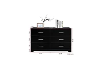 Slickblue Drawer Double Dresser for Bedroom, Wide Storage Cabinet for Living Room and Entryway