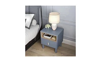 Slickblue Single Drawer Bedside Table for Bedroom Storage and Simple, Modern Design