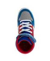 Sonic The Hedgehog Little and Big Boys Hook and Loop High Top Canvas Sneakers