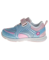 Disney Toddler and Little Girls Stitch Angel Hook Loop Pull Tab Light Up Fashion Sneakers