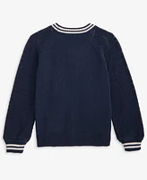 Tommy Hilfiger Big Girls Cotton Long-Sleeve Cropped Cardigan