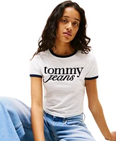 Tommy Jeans Women's Slim Logo Ringer T-Shirt