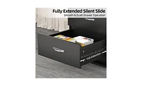 Slickblue Charging Station and Usb Ports 3-Drawer Side Cabinet Bedside Table Nightstand for Convenient Bedroom Storage