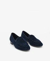 Mango Women's Slip-On Velvet Loafers