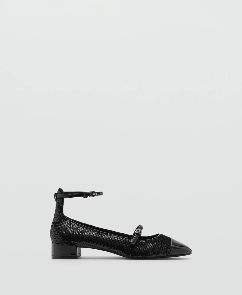 Mango Women's Tall Leg Leather Mary Janes Shoe