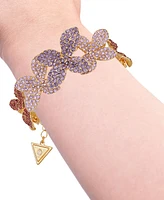 Guess Pave Flower Statement Bracelet