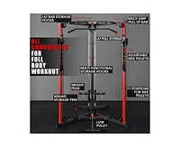 Er Kang Cable Crossover Machine, Functional Trainer with 17 Adjustable Positions, Home Gym Equipment with High and Low Pulley System for Lat Pulldowns