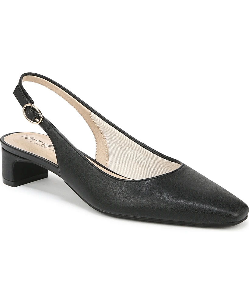 LifeStride Women's Lorena Pointed Toe Slingback Pumps