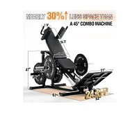 Er Kang Leg Press Hack Squat Machine, 30-Degree Compact Leg Press Machine for Home Gym, Hack Squat Machine with Removable Shoulder Pad, Lower Body Wor