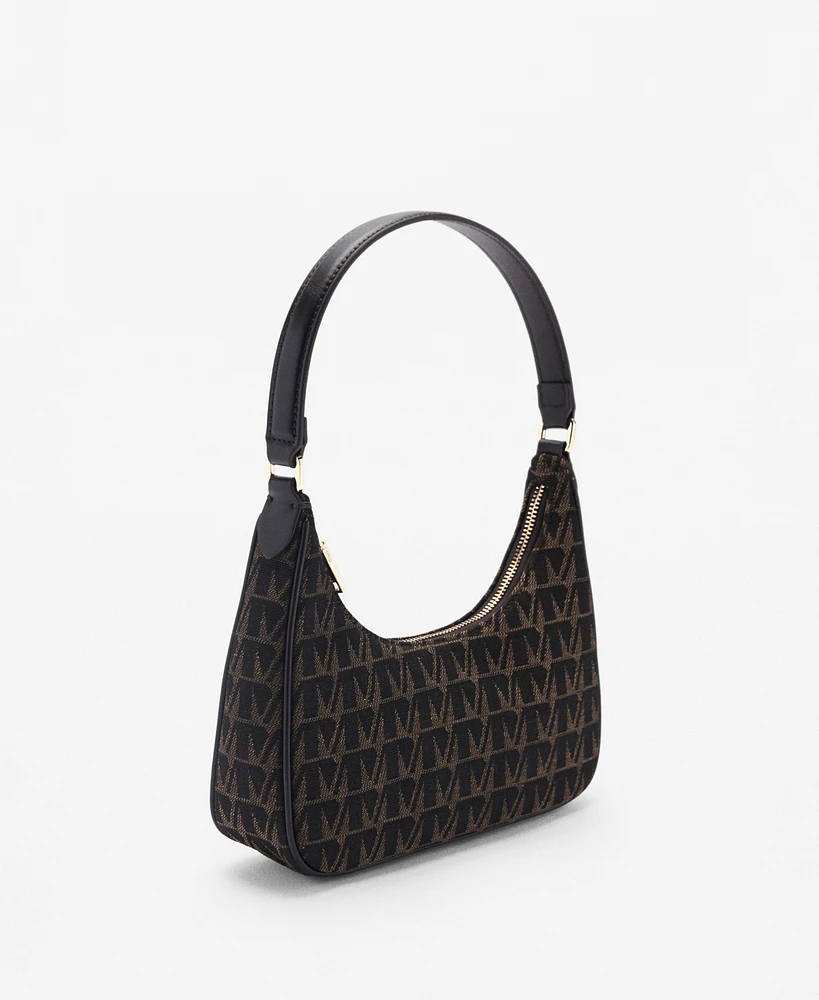 Mango Women's Printed Logo Shoulder Bag