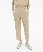 Mango Women's Straight Cotton Pants