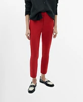 Mango Women's Straight-Fit Cotton Pants
