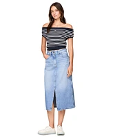 Tommy Jeans Women's Claire Front-Slit Midi Denim Skirt