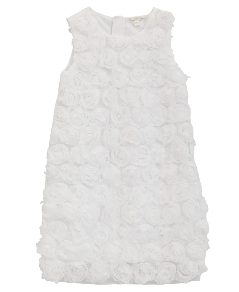 Guess Big Girls Mesh Rosette Sleeveless Dress