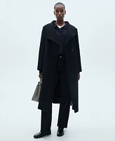 Mango Women's Belted Woolen Coat