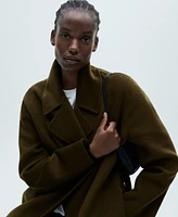 Mango Women's Belt Handmade Coat
