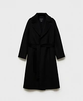 Mango Women's Belt Handmade Coat