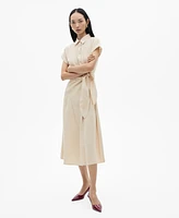 Mango Women's Knot Detail Shirt Dress