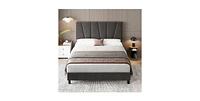 gaomon King Size Bed Frame with Adjustable Headboard