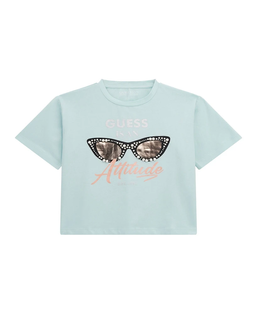 Guess Big Girls Short Sleeve with Heat Seal Sunglasses T-Shirt