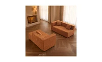 Slickblue Modular L-Shaped Sectional Floor Couch, Deep Seat Tufted Comfy Sofa set