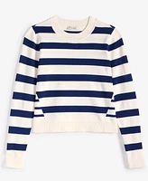 On 34th Women's Mixed-Stripe Relaxed-Fit Sweater, Exclusively at Macy's