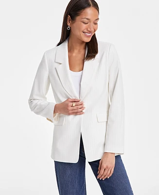 On 34th Women's Pinstripe Boyfriend Blazer, Exclusively at Macy's