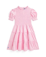 Polo Ralph Lauren Toddler and Little Girls Smocked Cotton Jersey Dress