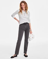 On 34th Women's Ribbed Tipped Polo Sweater, Exclusively at Macy's