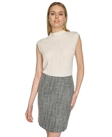 Calvin Klein Petite A-Line Side-Zip Skirt