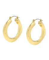 Steve Madden Woven Twist Medium Hoop Earrings