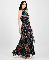 Anne Klein Women's Floral-Print Ruffled Maxi Dress