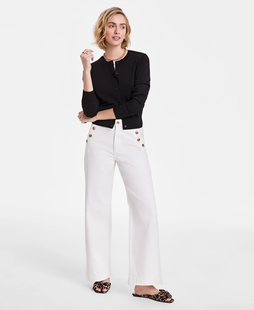 On 34th Women's Crewneck Long-Sleeve Cardigan, Exclusively at Macy's