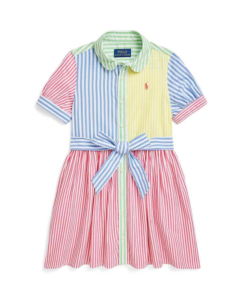 Polo Ralph Lauren Toddler and Little Girls Striped Cotton Fun Shirtdress