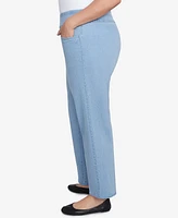 Alfred Dunner Plus Size Super Stretch Mid- Rise Short Length Denim Pants