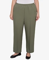 Alfred Dunner Plus Classic All Around Elastic Waist Accord Average Length Pants