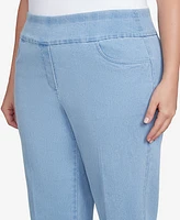 Alfred Dunner Plus Super Stretch Mid- Rise Average Length Denim Jeans