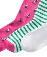 Polo Ralph Lauren Little & Big Girls Sailboat Bear Crew Socks, 3-Pack