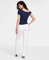 Guess Womens Miraya Off The Shoulder Top Womens Cargo Bootcut Pants