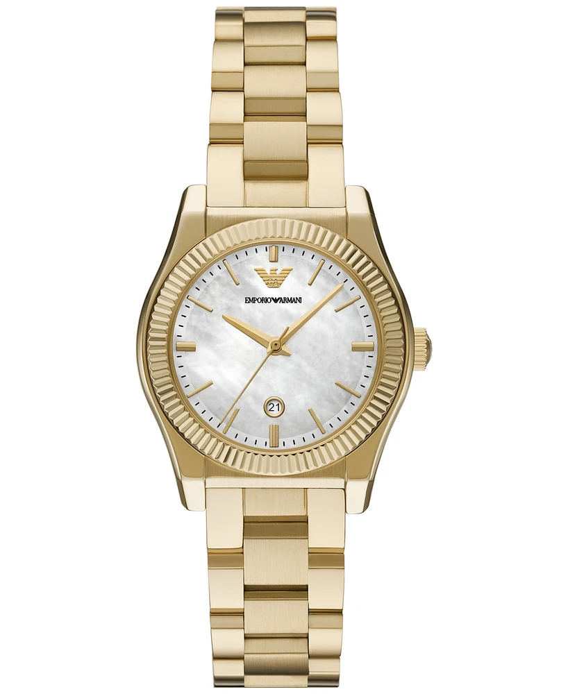 Emporio Armani Women's Gold-Tone Stainless Steel Bracelet Watch 32mm