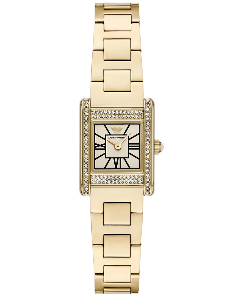 Emporio Armani Women's Gold-Tone Stainless Steel Bracelet Watch 20mm