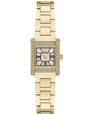 Emporio Armani Women's Gold-Tone Stainless Steel Bracelet Watch 20mm