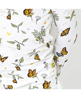 Bellabu Bear Unisex Kids Monarch Butterfly Set of 2 Piece Pajamas