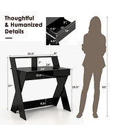 Gouun Small Computer Desk with Storage Drawer