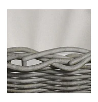 Firewood Basket with Carrying Handles 23.6"x15.7"x11" Gray Willow
