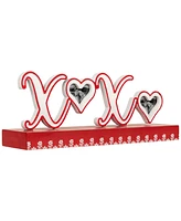 Northlight Heart and Floral "Xoxo" Valentine's Day Photo Frame, 4.5" x 12"